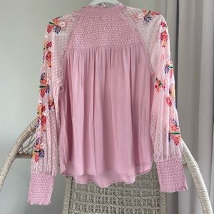 PINK FLOWER FLOWY TOP